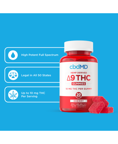 Delta 9 Gummies DELTA 9 THC  20 COUNT - CHERRY