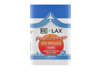 RE-LAX Broad Spectrum 40ct CBD Gummies 1200mg Peach-Mango