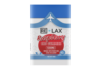 RE-LAX Broad Spectrum 40ct CBD Gummies 1200mg Raspberry