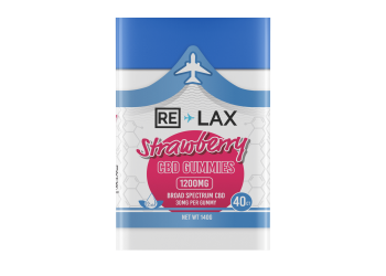 RE-LAX Broad Spectrum 40ct CBD Gummies 1200mg Strawberry