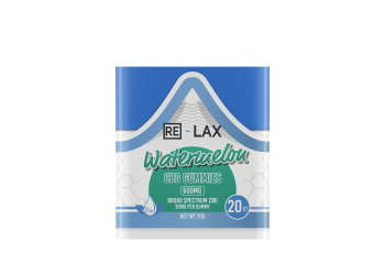 RE-LAX Broad Spectrum 20ct CBD Gummies 600mg Watermelon
